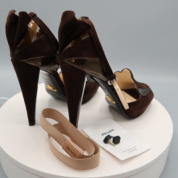 Prada Fan Ruffle Heels - Picture 3 of 10